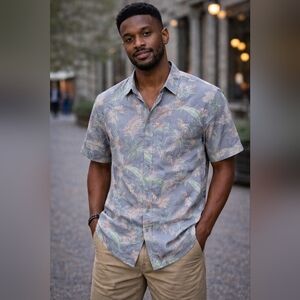 Sunrise Kingdom Tropical Button Down Shirt Men’s XL Resort Wear